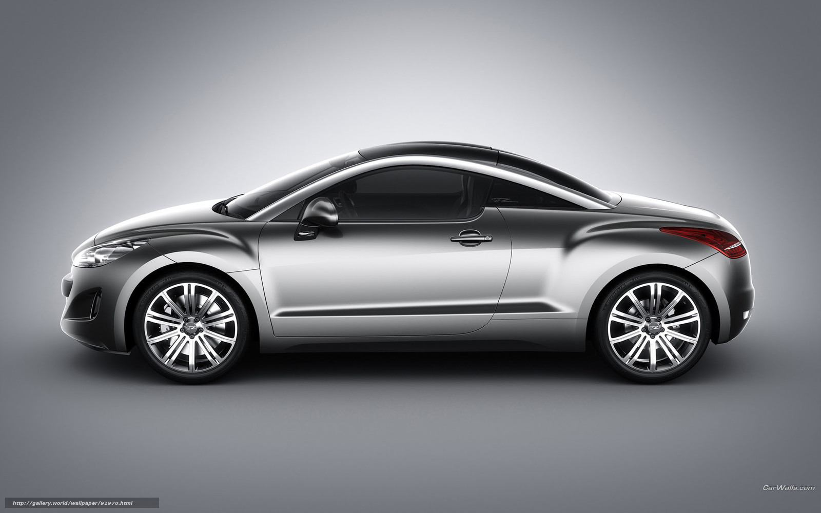 silver coupe car side view