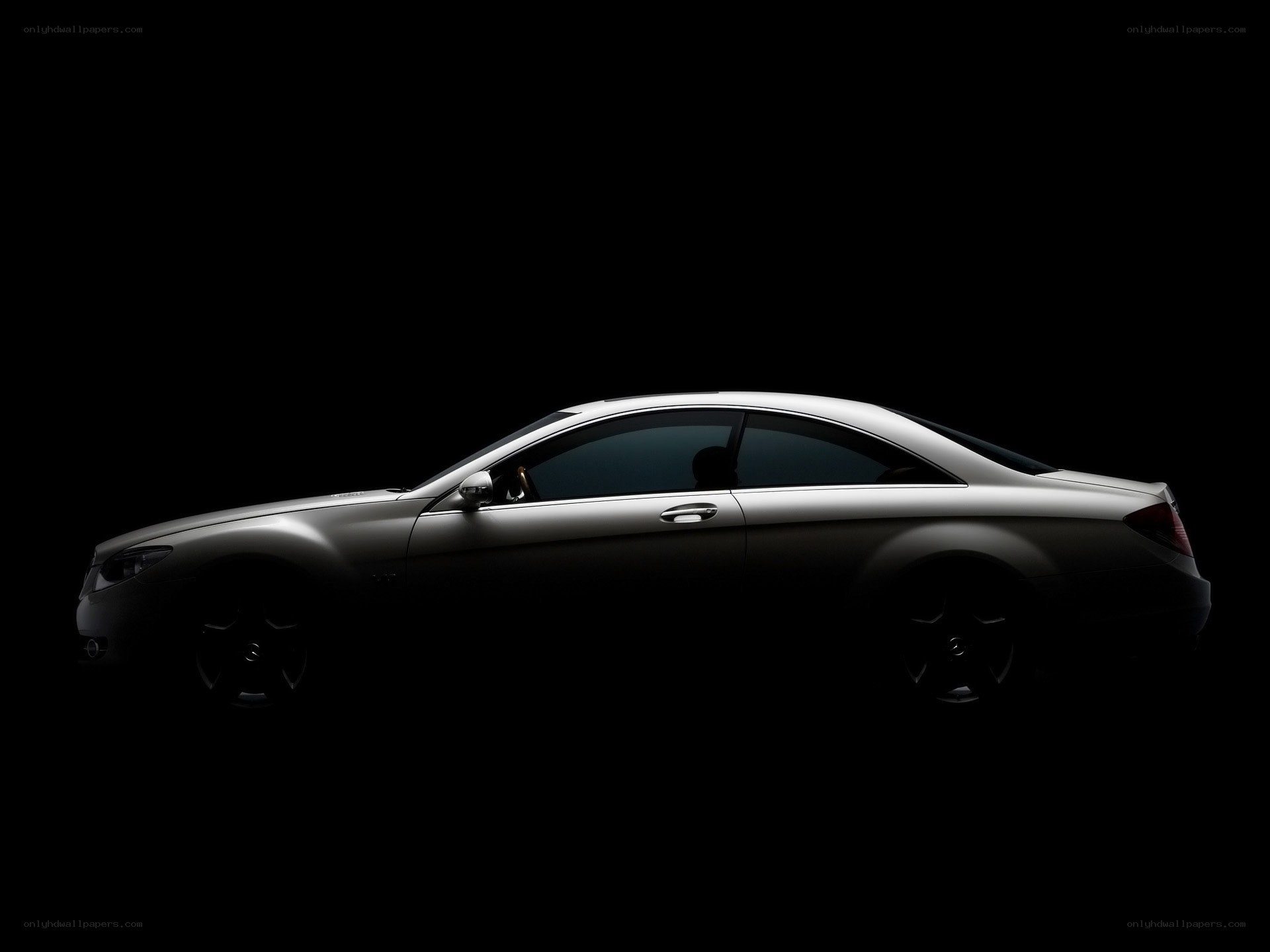 silver coupe car silhouette