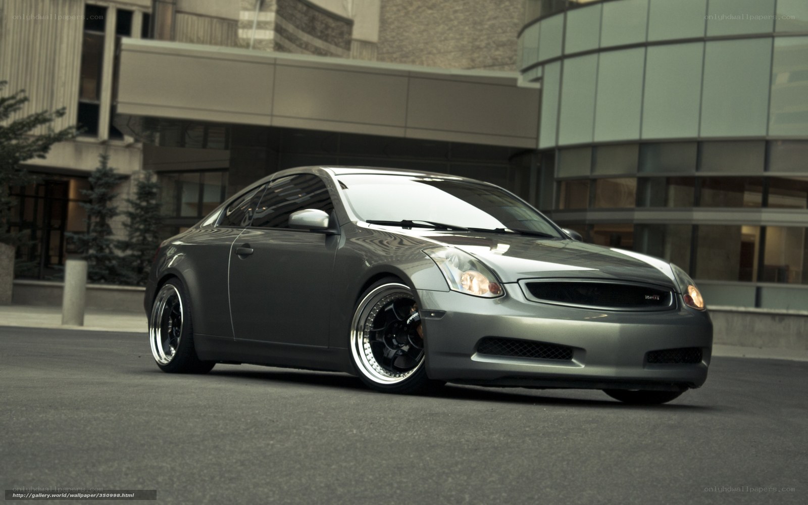 silver coupe in urban setting