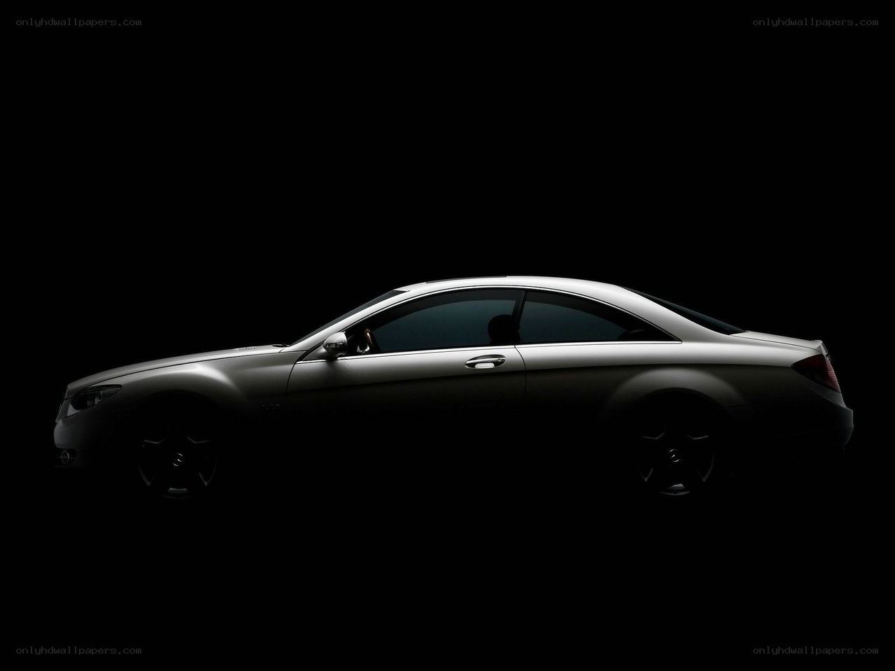silver coupe silhouette