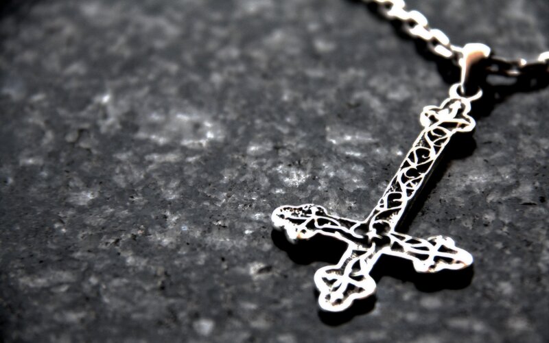 silver cross pendant on chain