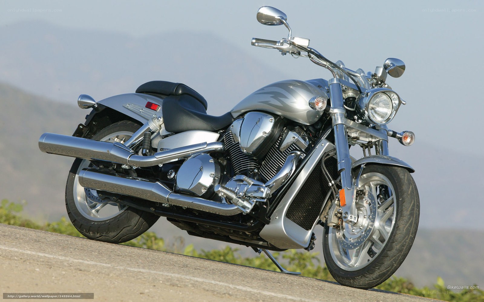 silver cruiser motorcycle on road