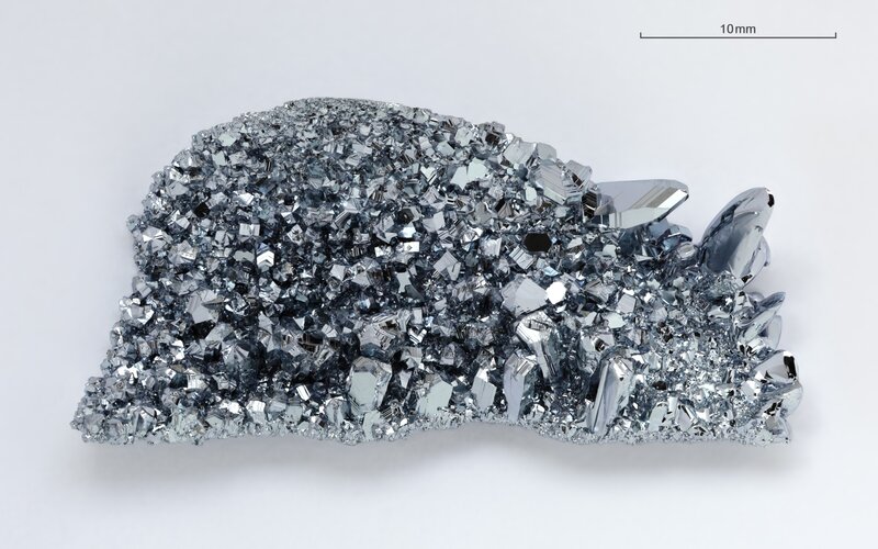 Silver Crystals Cluster — Gray