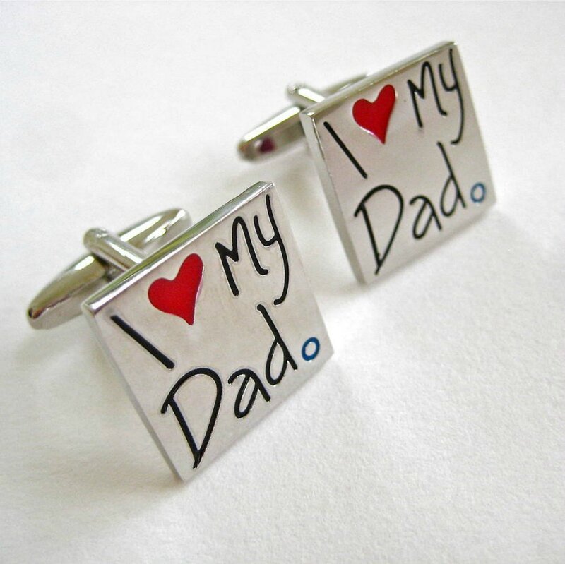 Silver Cufflinks with Text