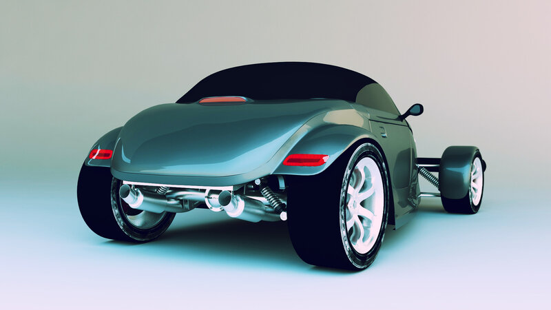 Silver Custom Car — Gray, Neutral