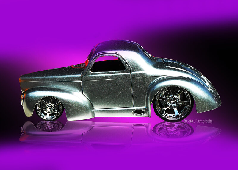Silver Custom Car — Purple