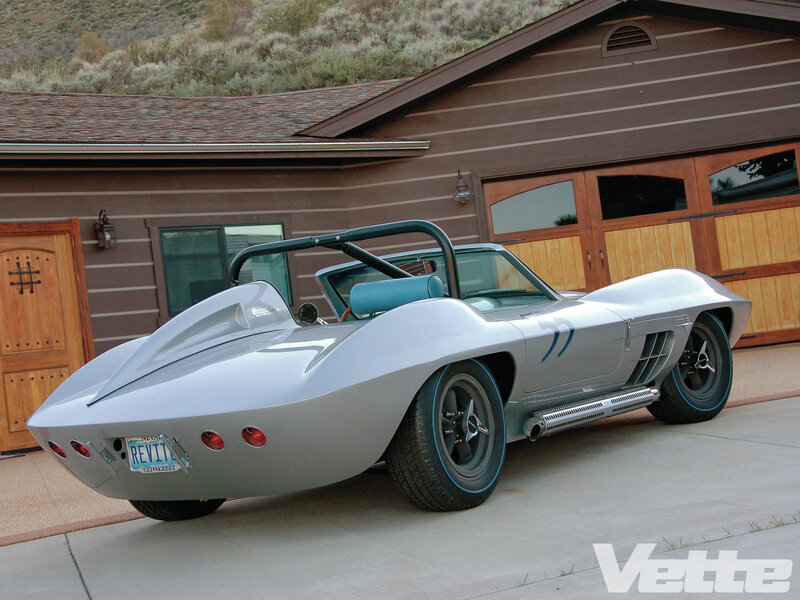 Silver Custom Corvette