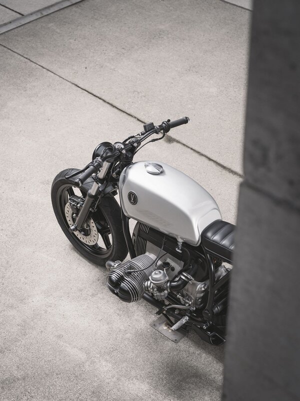 Silver Custom Motorcycle — Gray