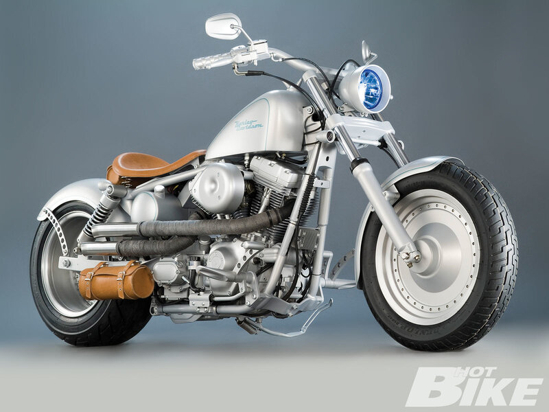 Silver Custom Motorcycle — Neutral