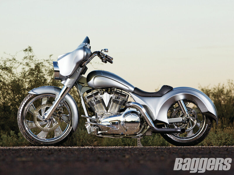 Silver Custom Motorcycle — Serene