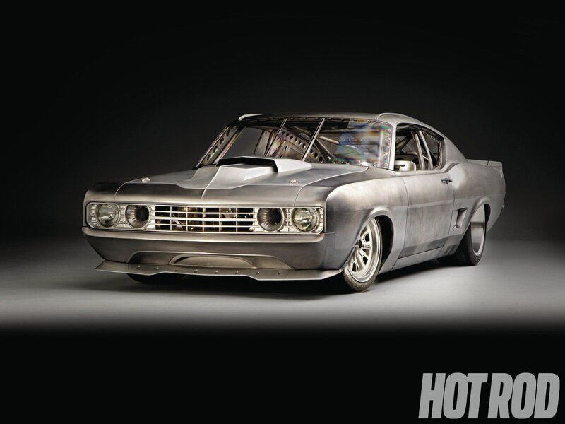Silver Custom Muscle Car