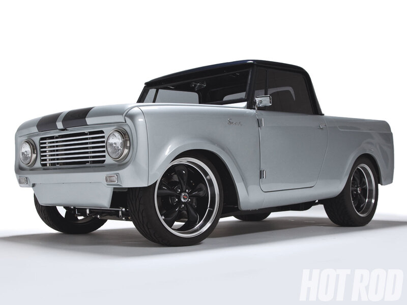 Silver custom pickup truck