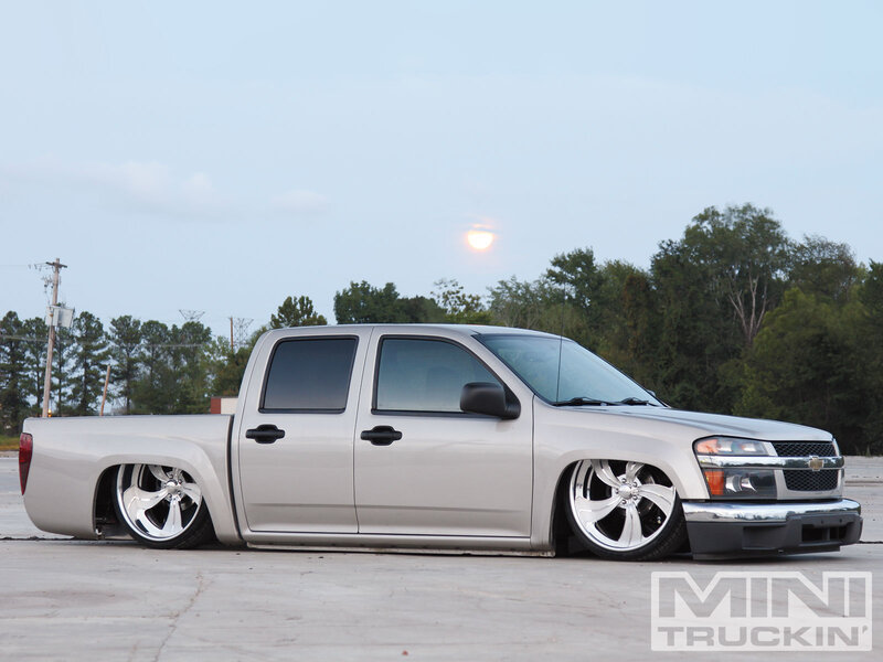Silver Custom Pickup Truck — Calm, Sunset, Photograph