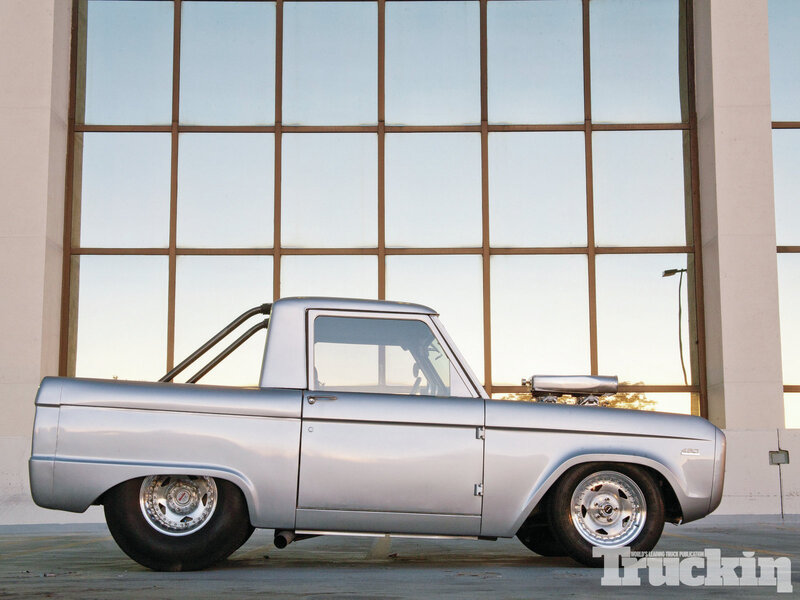 Silver Custom Pickup Truck — Calm, Sunset