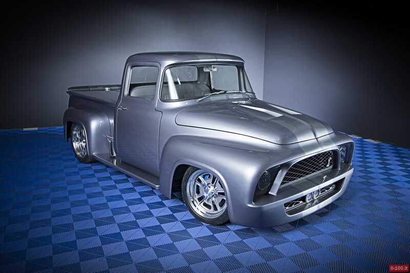 Silver Custom Pickup Truck — Dramatic, Photograph