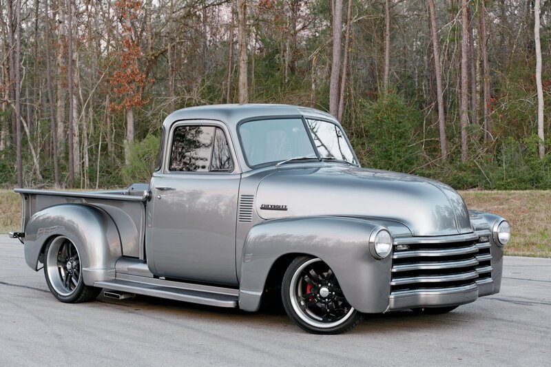Silver Custom Pickup Truck — Gray, Calm, Autumn