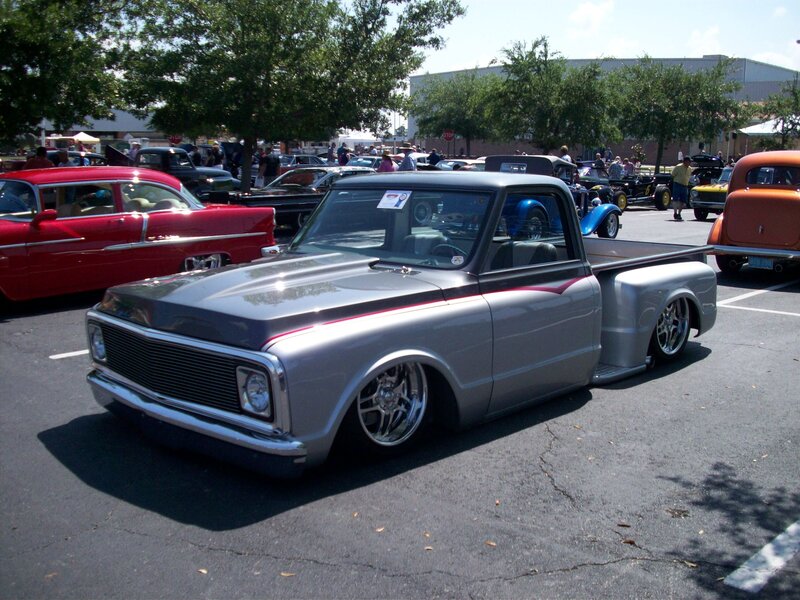 Silver Custom Pickup Truck — Gray, Outdoor