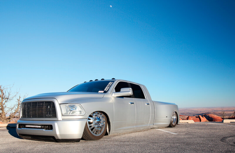 Silver Custom Pickup Truck — Serene, Morning