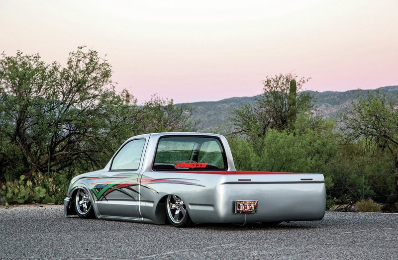 Silver Custom Pickup Truck — Serene, Sunset
