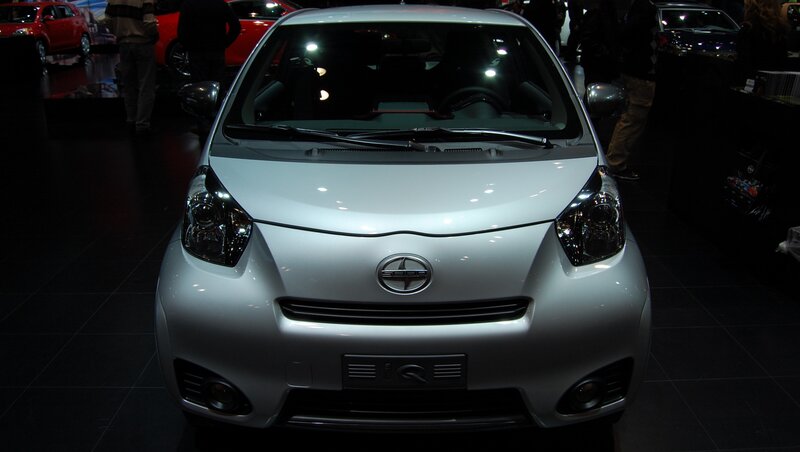 Silver Daihatsu iQ at auto show