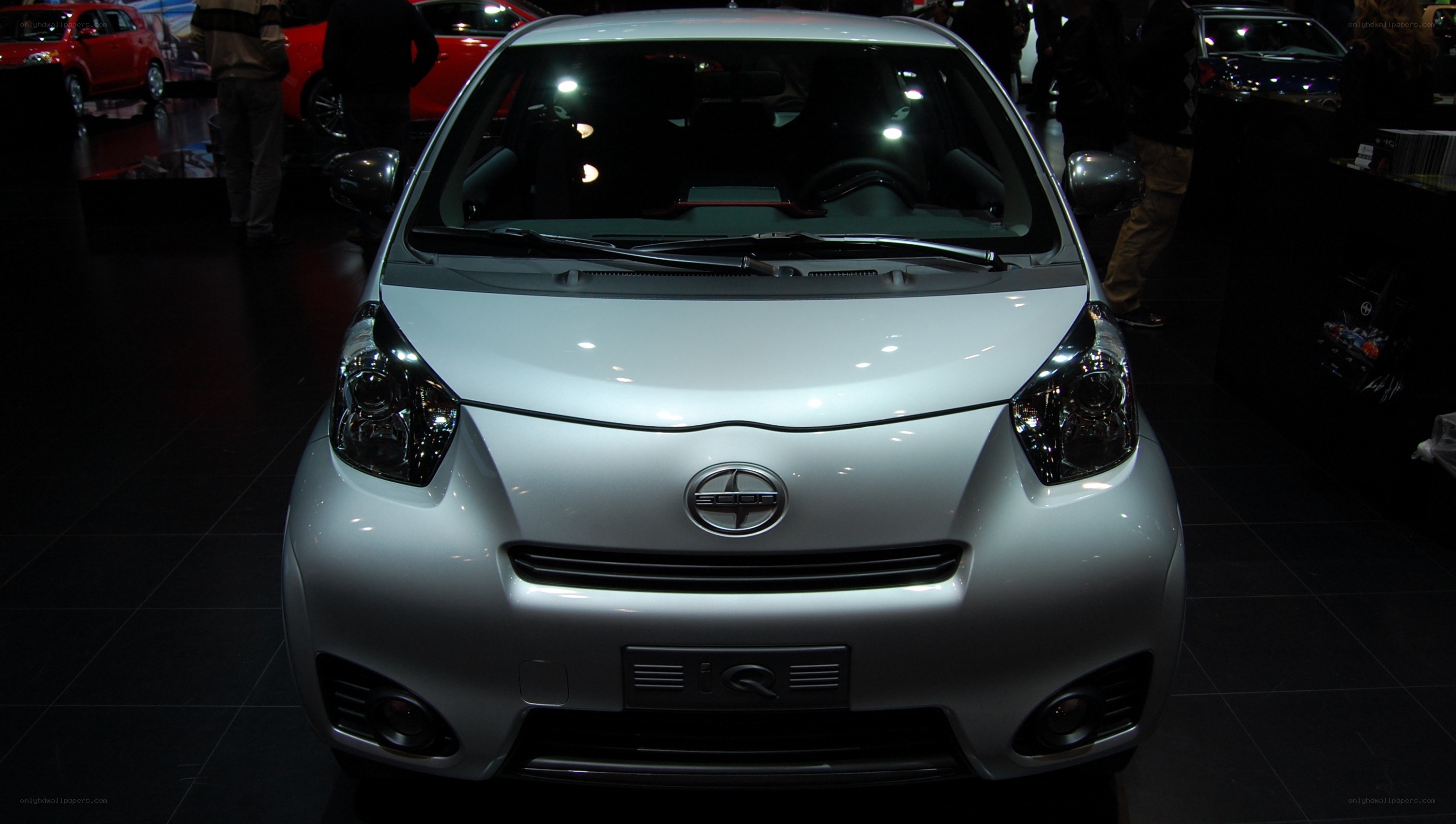 Silver Daihatsu iQ at auto show