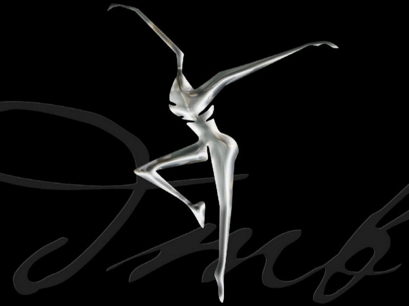 silver dancer sculpture logo