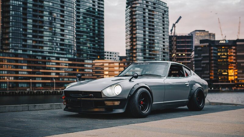 Silver Datsun 240z Car