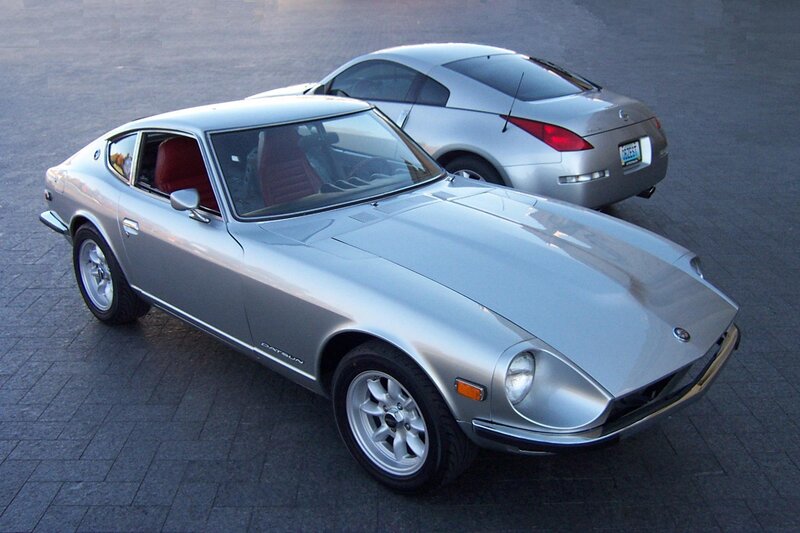 Silver Datsun sports cars