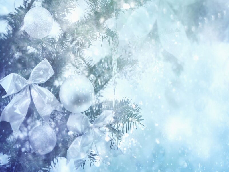 Silver-decorated Christmas Tree