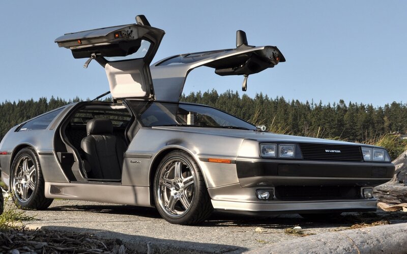 Silver DeLorean Car — Serene