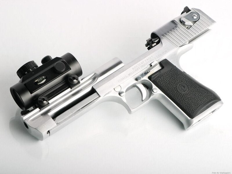 Silver Desert Eagle Pistol — Neutral, Photograph