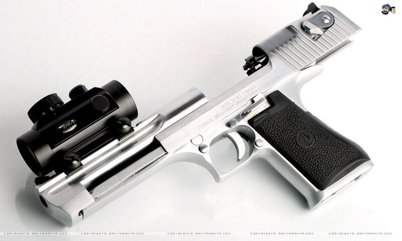 Silver Desert Eagle Pistol