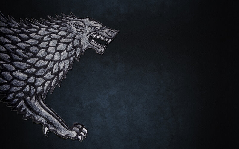 Silver Direwolf Sigil