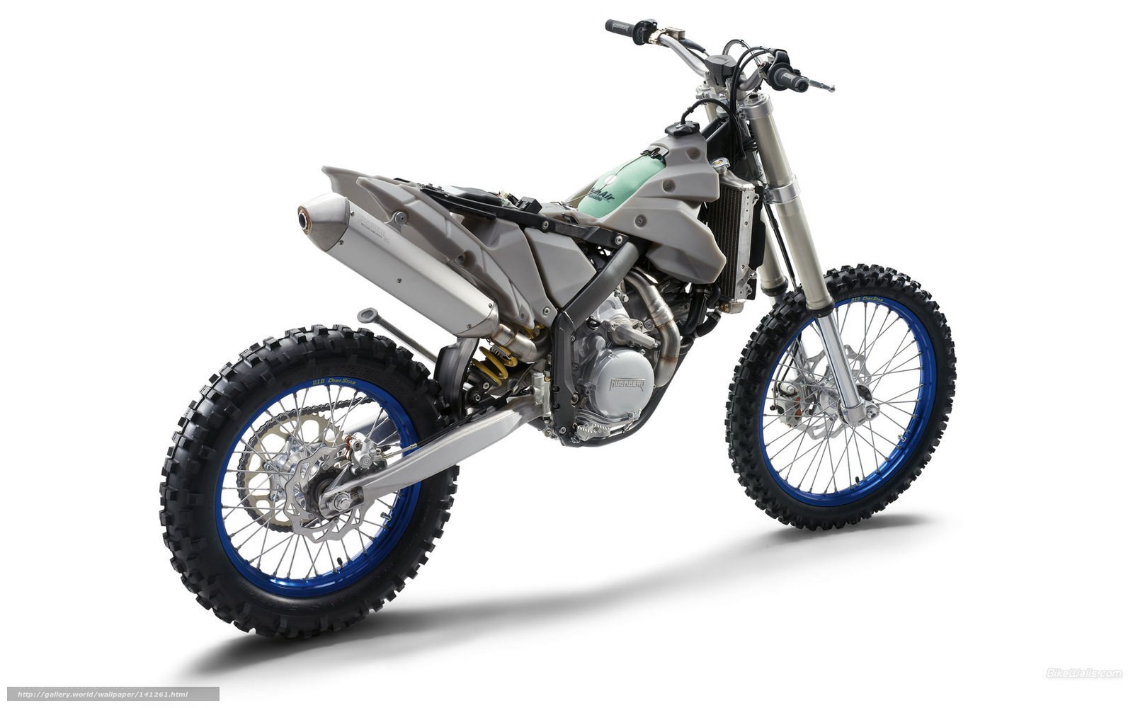 silver dirt bike motorcycle