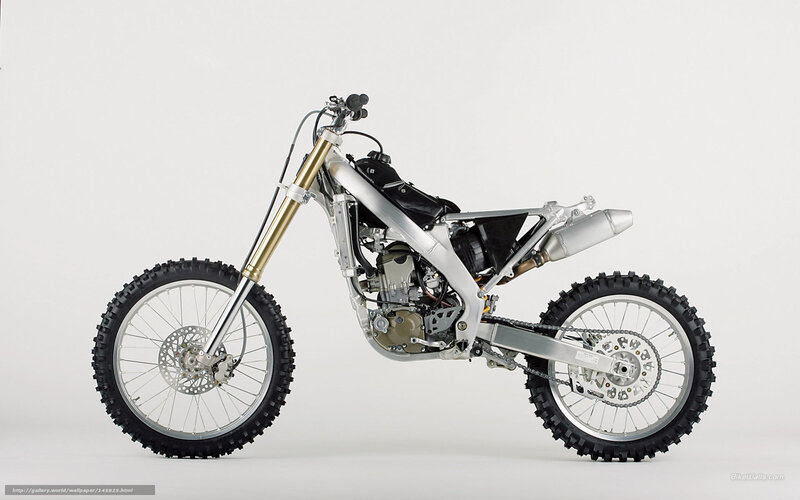 Silver Dirt Bike — Neutral, Photograph, Motorcycle