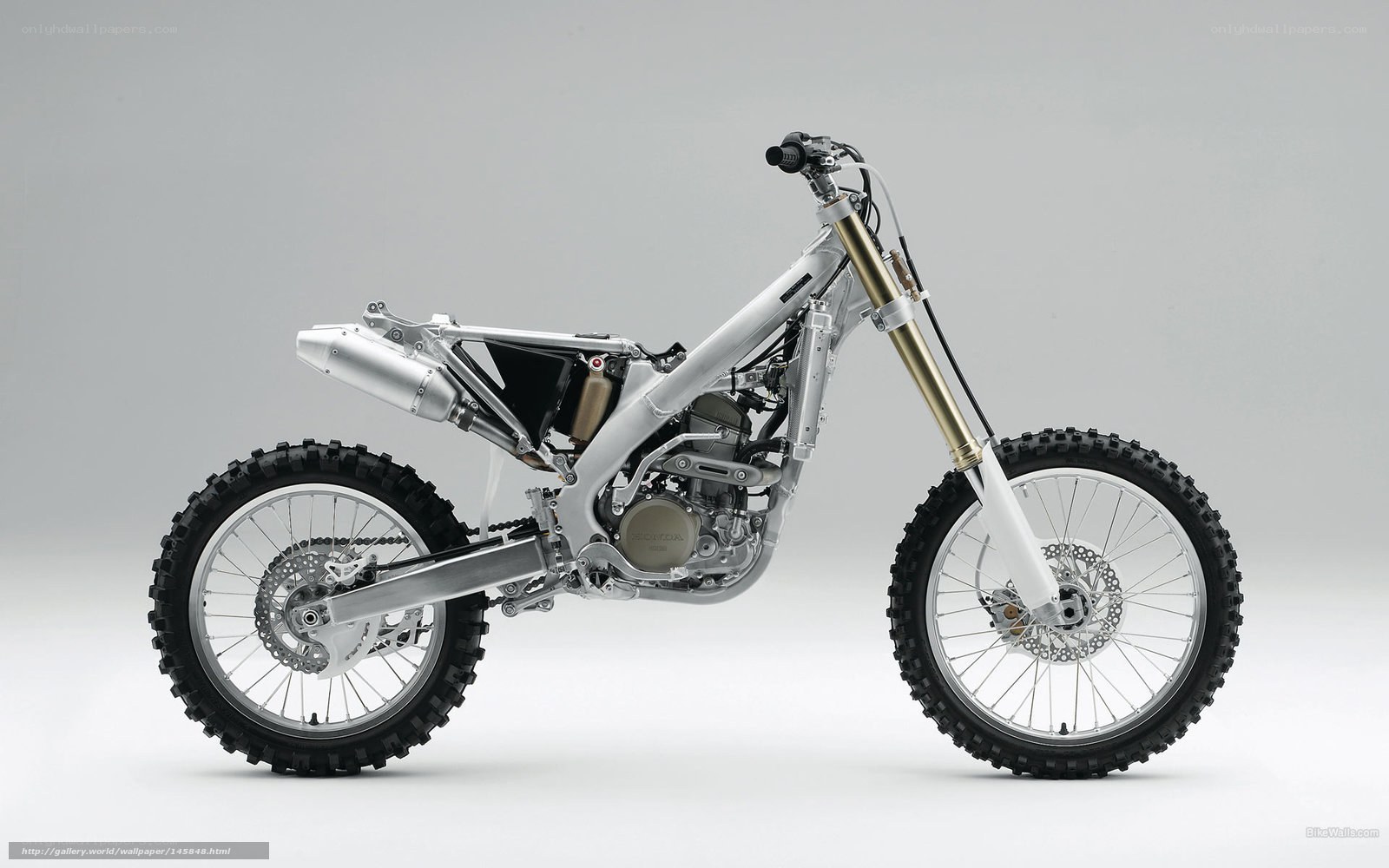 silver dirt bike side profile