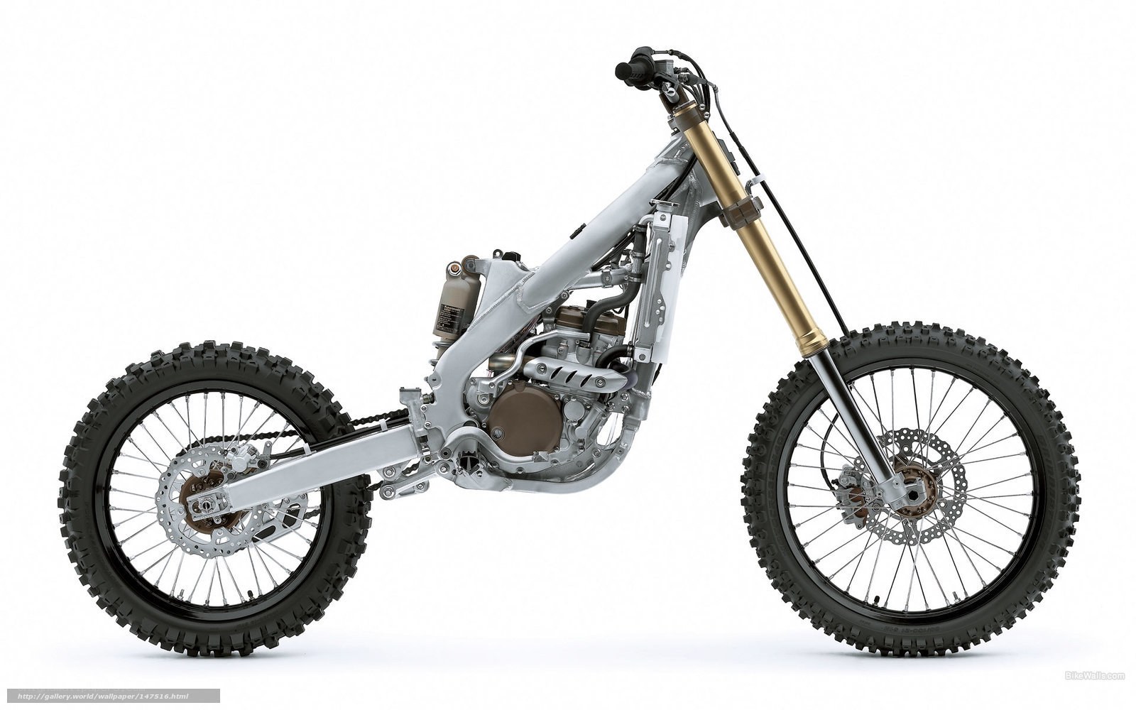 silver dirt bike side view