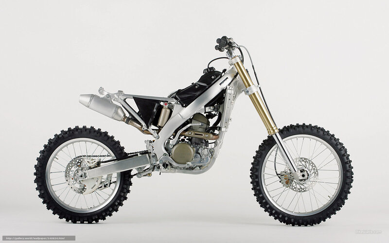 silver dirt bike side view