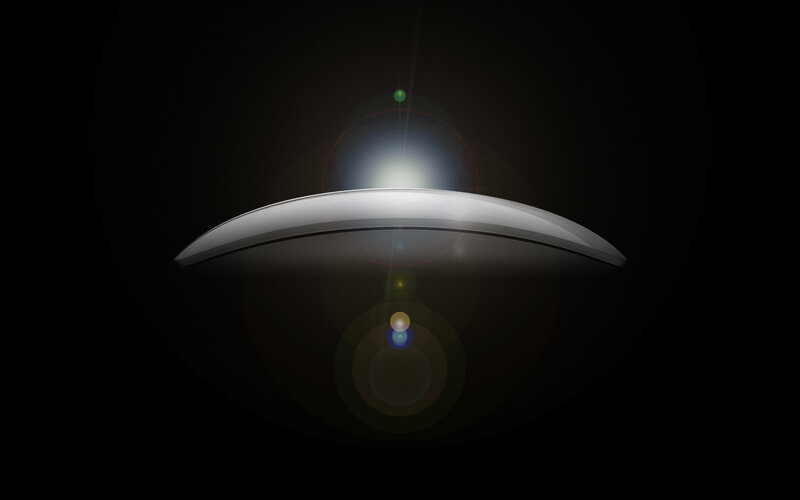 Silver Disc in Darkness