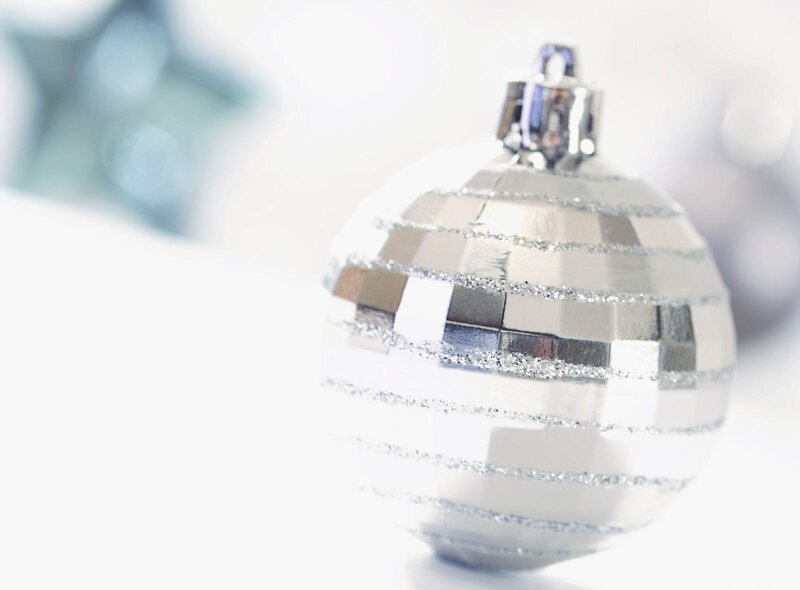 silver disco ball ornament