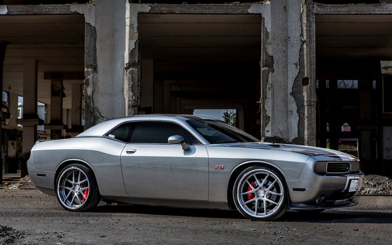 Silver Dodge Challenger — Dramatic, Afternoon, Photograph, Abandoned Building