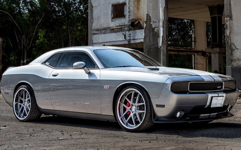 Silver Dodge Challenger — Dramatic, Afternoon
