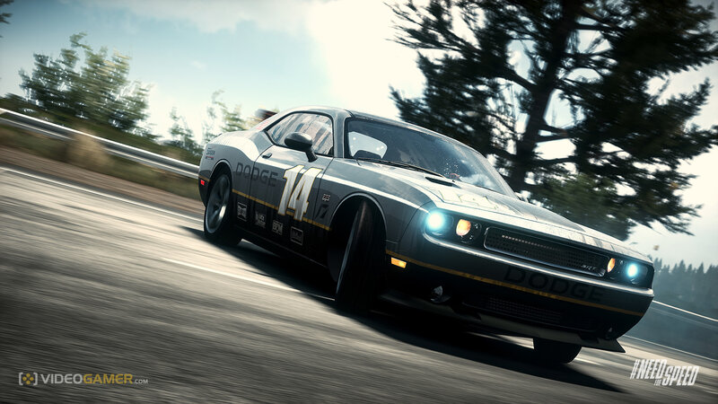 Silver Dodge Challenger — Gray, Dynamic