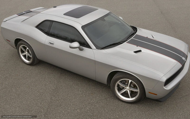 silver dodge challenger muscle car