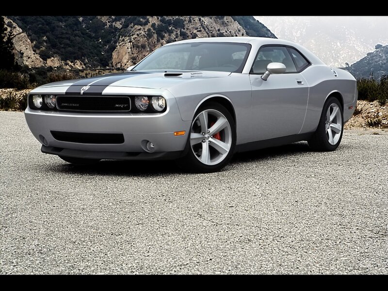 Silver Dodge Challenger SRT