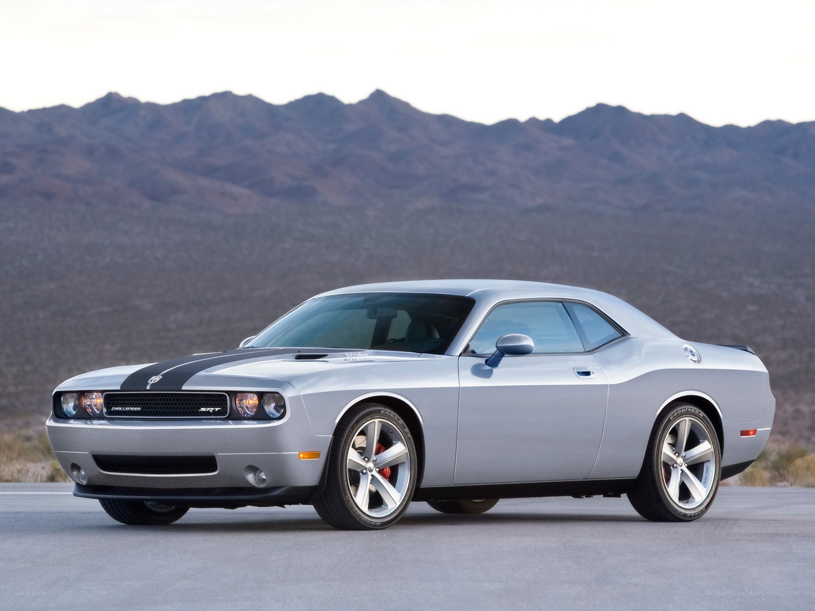 Silver Dodge Challenger SRT
