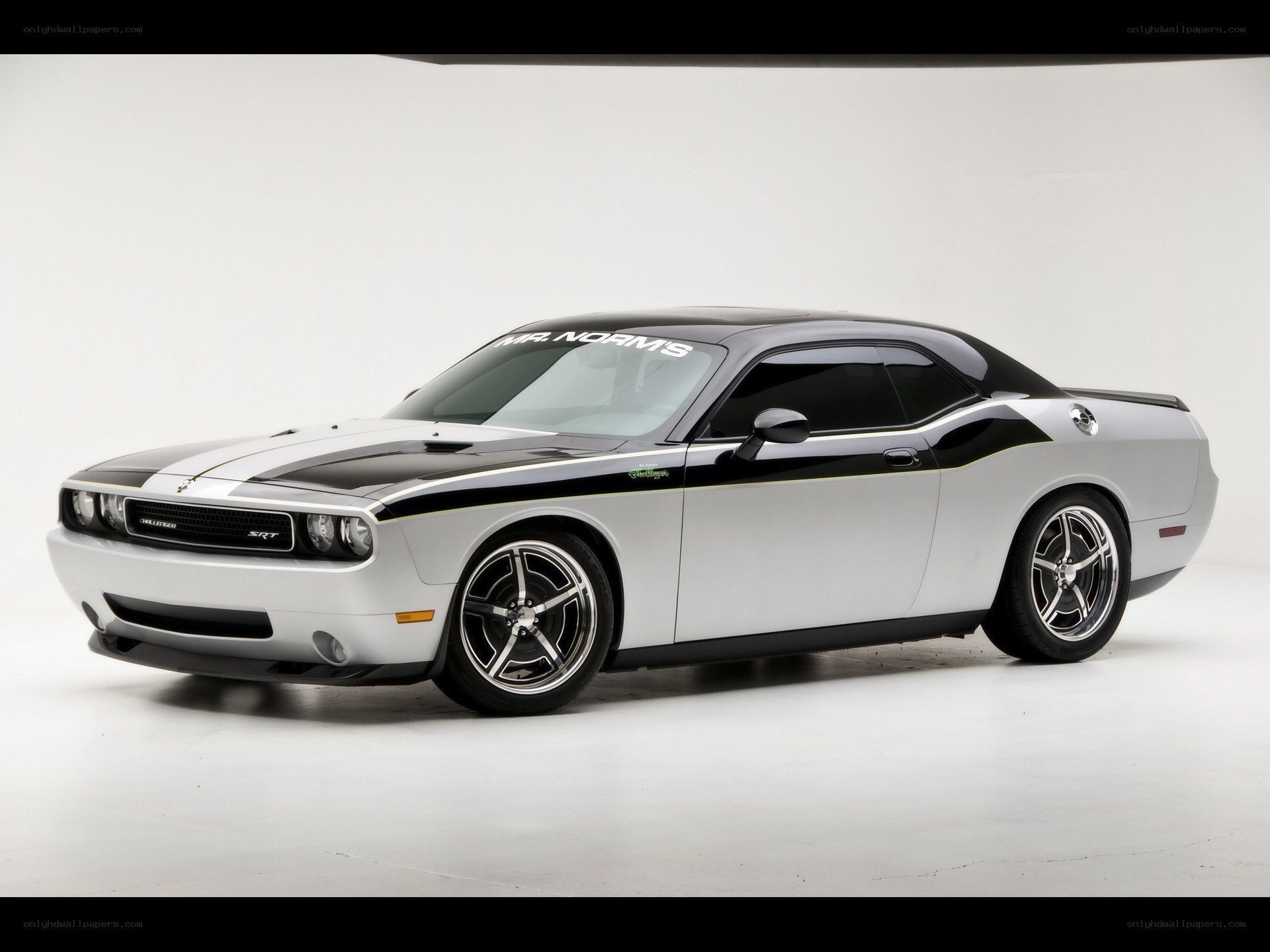 Silver Dodge Challenger SRT
