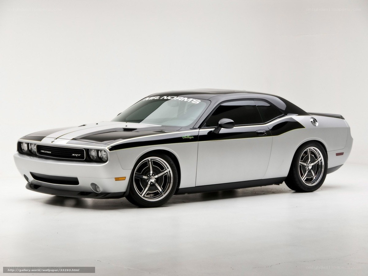 Silver Dodge Challenger SRT