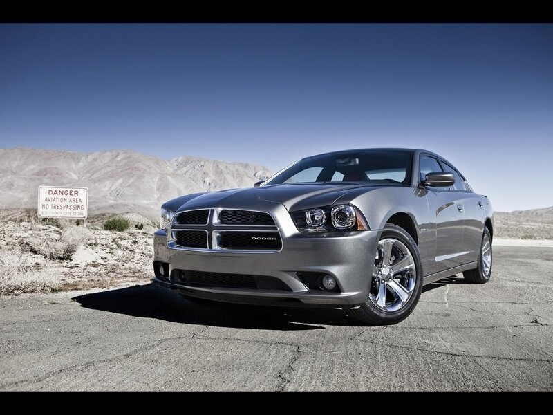 Silver Dodge Charger — Gray, Dramatic, Afternoon, Photograph, Car, Mountains, Sign