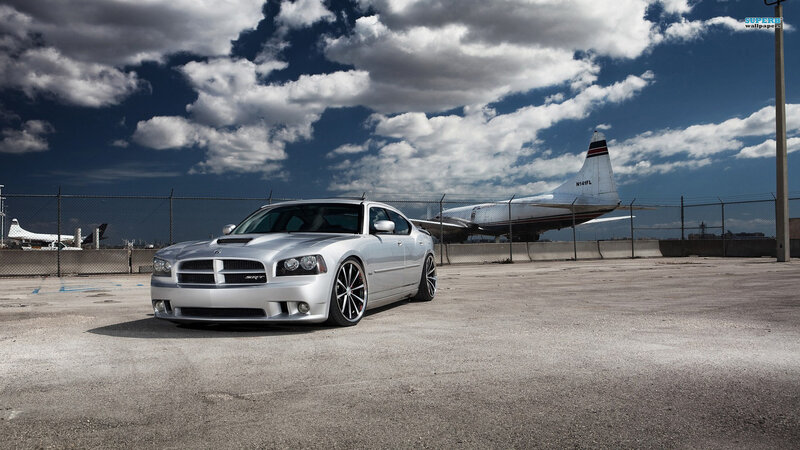 Silver Dodge Charger — Gray, Dramatic, Afternoon, Photograph